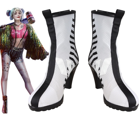 HARLEY QUINN BIRDS OF PREY REPLICA BOOTS - Picture 1 of 3